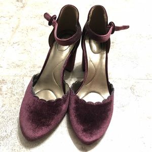 Plum Velvet Bandolino heels